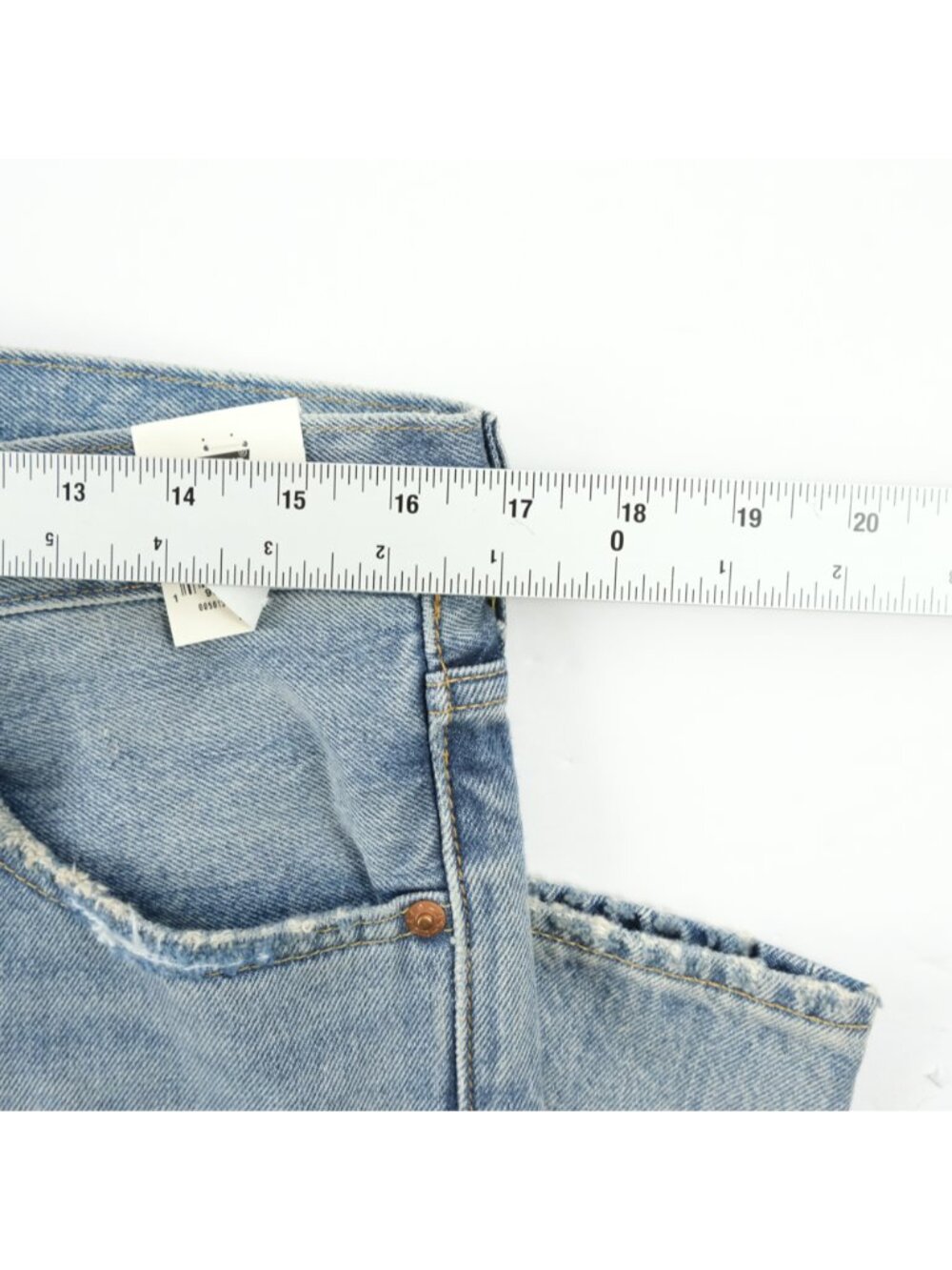 Levi’s Premium 501 Distressed Straight Leg Selvedge Jeans ‘Blue’ sz mens W32xL32 - Picture 6 of 10